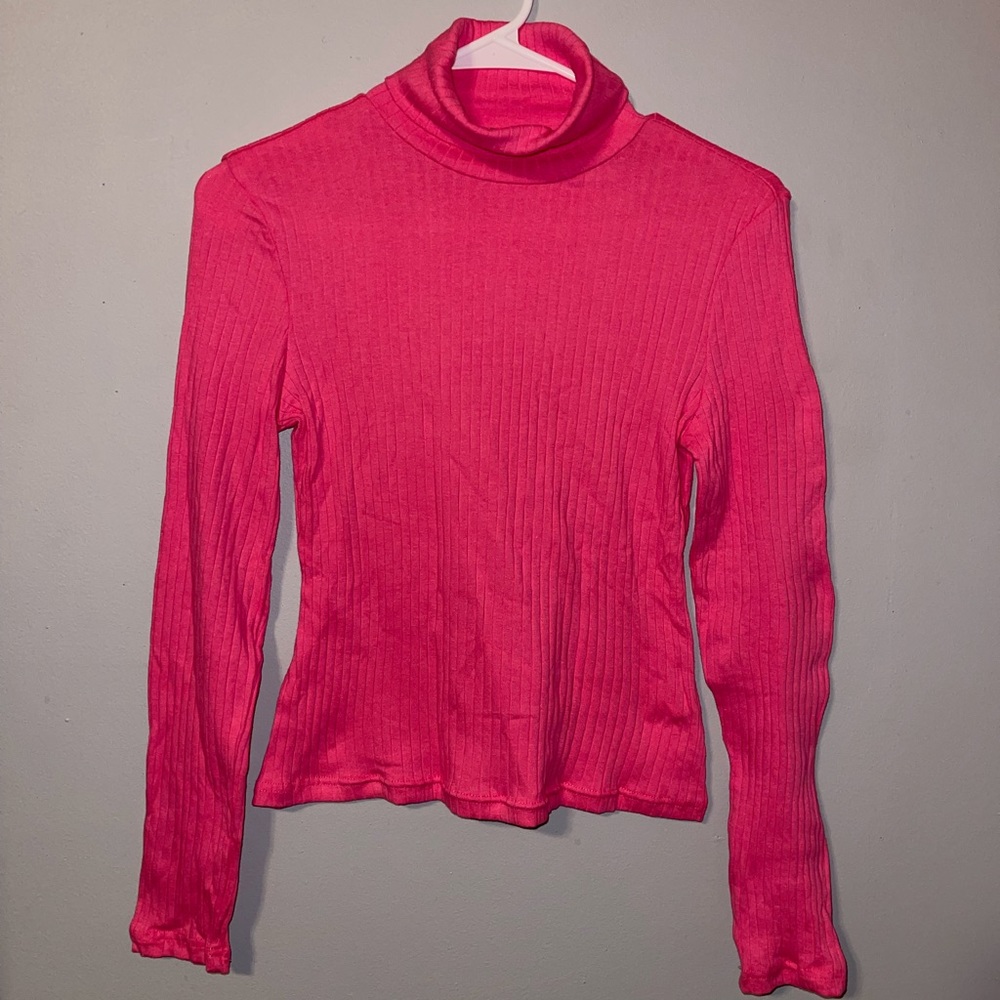 Pink turtle neck sweater